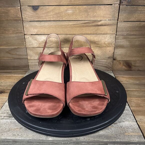 ABEO Womens Size US 10 Ruby Neutral Red - Mid Heel Comfort Strappy Sandals - Picture 2 of 10